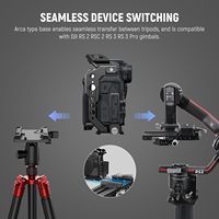 Cage pour appareil photo NEEWER EOS R8 avec pince à câble, rail NATO, base à dégagement rapide type Arca, vis anti-torsion, rig vidéo de protection en aluminium