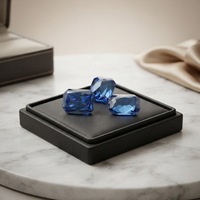 Pierre précieuse en zircone cubique bleue de laboratoire, taille octogonale 9x7mm, avec éclat de feu, pour bijoux