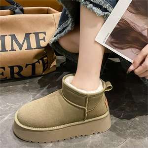 Individuelle Neue Styles Lässige Plüsch Damen Winter Schneestiefel Plattform Leichte Rutschfeste Baumwollschuhe für Damen - Product Image 5