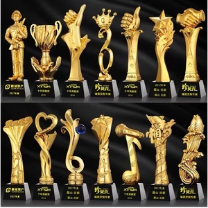 Trophée en résine avec motif étoile HP0016, durable pour les récompenses et les souvenirs - Product Image 4