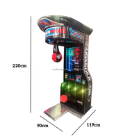 Machine de jeu de boxeur de boxe à pièces de prix usine avec équipement de coup de pied d'amusement de boxe électronique d'arcade d'accepteur de facture
