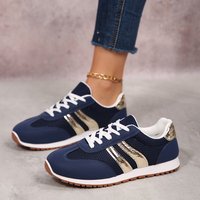 Chaussures décontractées pour femmes de haute qualité, bleues, confortables et élégantes, chaussures de sport classiques pour la marche et la course, design antidérapant