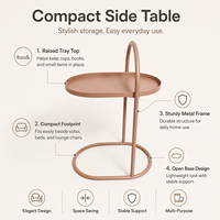 Table d'appoint ronde moderne avec cadre en métal doré et plateau en bois, marbre, bambou ou résine, table basse pour salon, OEM ODM