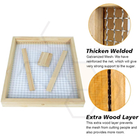 Planche d'alimentation Langstroth 10 cadres en bois massif et maille métallique pour ruche – Alimentation hivernale