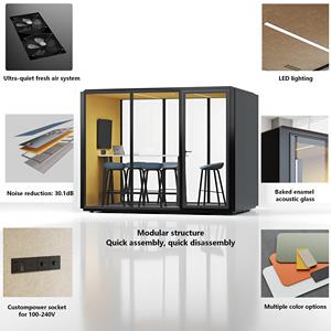 Producto de buena reputación Privacidad Oficina Pods para precio prefabricado Contenedor Casa Interior Reunión acústica Cabina insonorizada portátil - Product Image 4
