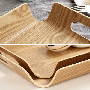 ถาดไม้แอชพร้อมหูจับสำหรับเสิร์ฟเค้กและขนมอบ - Product Image 2