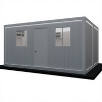 Maison préfabriquée en conteneur de 6 m, bâtiment modulaire avec structure en acier A36 et panneaux sandwich PUR pour bureau de chantier et campement