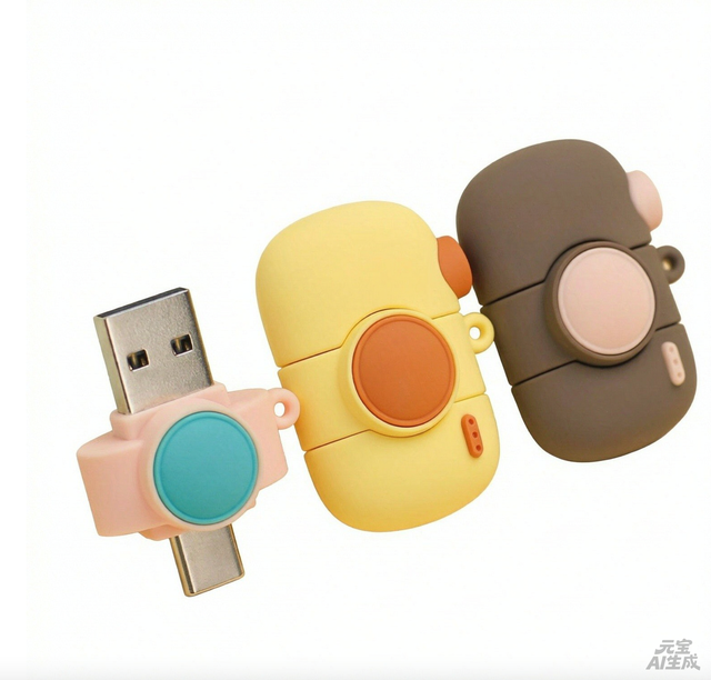 Cute Cartoon Camera Shape 2 in 1 Type C OTG Fast Speed Usb 3.0 USB Flash Drive Memory Stick Cute Gift for Type C Smart Phone