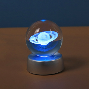 Moderna Lampada Notturna Minimalista con Cielo Stellato Luminoso, Serie Galassia, Incisione 3D su Cristallo, LED a Batteria, Piccola Decorazione per la Casa - Product Image 4