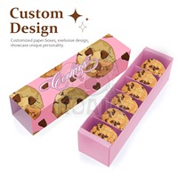 Tiroir de séparation de boulangerie écologique Mini Crêpe Cupcakes Gâteau Gaufre Biscuits Macaron Pâtisserie Boîte de Papier Emballage