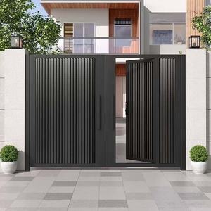 Panneaux de clôture en aluminium à lattes avec <span class=keywords><strong>portail</strong></span> <span class=keywords><strong>coulissant</strong></span> électrique - Clôture de sécurité et d'intimité, design moderne extérieur - Product Image 4