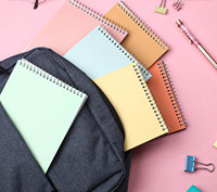 Cahier d'étudiant rose A5 de haute qualité Cahier à spirale à ligner personnalisé pour l'école et l'utilisation de cadeaux