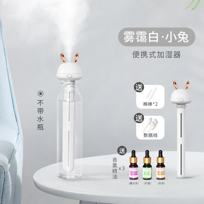 Portable Petit Lapin Blanc +3 bouteilles d'essenti