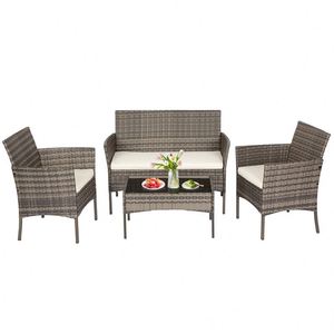 Fauteuil à bascule d'extérieur <span class=keywords><strong>en</strong></span> rotin PE personnalisable à faible MOQ, ensemble de chaises à bascule <span class=keywords><strong>en</strong></span> osier <span class=keywords><strong>pour</strong></span> véranda et jardin - Product Image 5