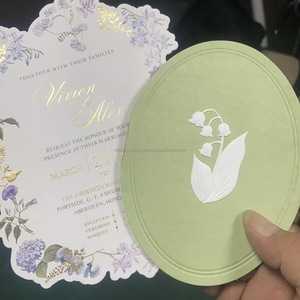Menu personnalisé imprimé en relief et en typographie avec logo personnalisé, cartes de vœux en carton (forme de coquille en papier fantaisie) - Product Image 3
