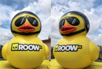 Ballon géant gonflable en PVC personnalisé BOYI, en forme de canard de dessin animé, pour événements commerciaux et fêtes