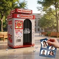 Cabina de Fotos Instantáneas Interactiva DOLA, Impresión Automatizada de Fotos Instantáneas, Autoservicio, Multidispositivo, Acero Inoxidable, Alta Capacidad