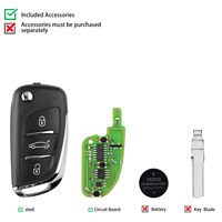 Llave Remota Xhorse XEDS01EN DS de 3 Botones con Super Chip Integrado
