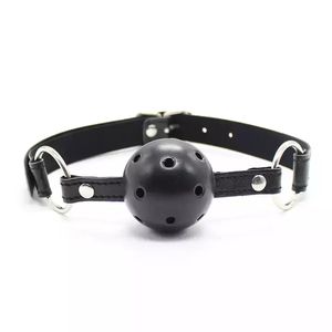 Commercio all'ingrosso 4 colori Bondage bocca Gag cintura nera Slave Ball Gag giocattoli del sesso per coppie Sm gioco fissazione palla - Product Image 1