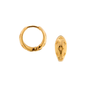 CANNER Pendientes de Aro Gruesos Octogonales de 9mm con Estrella, de Plata S925, Joyería Fina para Mujer - Product Image 1