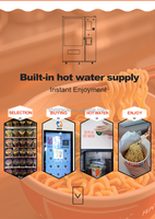 Distributeur automatique compact de nouilles instantanées avec écran tactile intelligent pour boissons, plats chauds et nouilles en gobelet, idéal pour usines et écoles