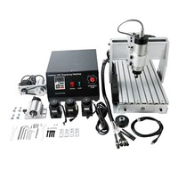 Mini machine-outil CNC DIY 3020 4 axes 800W pour découpe de métal et de bois, gravure de circuits imprimés, broche simple avec système de contrôle Mach3