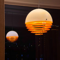 Lustre de restaurant Sunset, style ancien, table de bar, Bauhaus, acrylique orange, design, ambiance, petit lustre