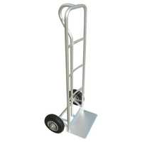 Chariot à main robuste à 2 roues en métal avec pneus pneumatiques, chariot à main portable pour entrepôt, ferme, jardin, transport de marchandises