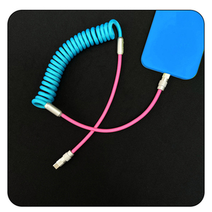 Cable de datos para teléfono móvil, malla telescópica en espiral de carga súper rápida - Product Image 5