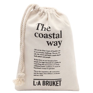 Customized logo Good Quality Luxury Plain Thick <b>Canvas</b> Cotton String <b>Drawstring</b> <b>Bag</b> - Product Image 1