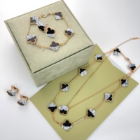 Bracelets en Argent Sterling S925 Plaqué Or avec Agate et Trèfle à Quatre Feuilles Porte-Bonheur, Bijoux Pulsera Plata 925, Catalogue Van Cleef sur Demande, Cadeau