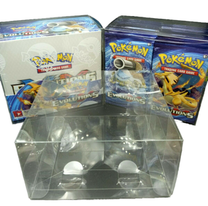 Boîte de rappel <span class=keywords><strong>Pokemon</strong></span> en PVC transparent écologique, protection anti-poussière pour vitrine de <span class=keywords><strong>cartes</strong></span> de jeu, emballage en carton - Product Image 1