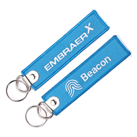Porte-clés brodés OEM/ODM, écussons brodés de marque d'entreprise, porte-clés tissés pour étiquette de sac