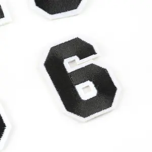 자수 천 스티커 편지 패치 0-9 숫자 공 유니폼 태그 새로운 의류 및 액세서리 자수 패치