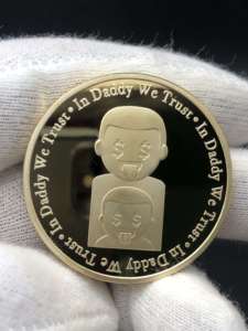 NO MOQ fabricante más regalo del Día de la moneda de oro de papá/moneda de oro/de papá y el hijo que la moneda - Product Image 2