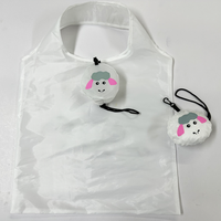 Sac de courses pliable en polyester à imprimés animaliers, écologique, personnalisable, réutilisable, portable, avec cordon de serrage, vente en gros, publicitaire