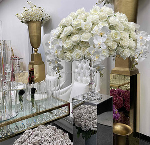 Wedding Handmade Floral <strong>Artificial</strong> <strong>Butterfly</strong> Orchid Silk Rose Flower Ball Decorative Simulation for Wedding Table Centerpieces