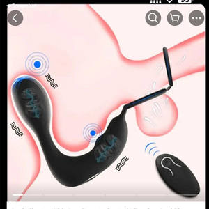 2 in 1 stoßende vibration 2 ringe prostata-massagegerät drahtlose massage puls massage masturbation für männer - Product Image 6