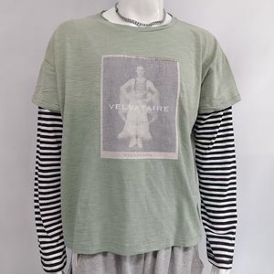 T-shirt da Uomo in Cotone Slub Personalizzata di Alta Qualità, Lavata e Trattata con Esposizione al Sole - Product Image 1