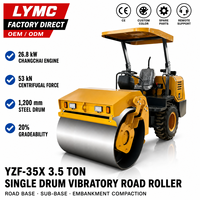Compacteur vibrant YZF-35X pour la compactation du sol et du gravier, capacité de 3500 kg