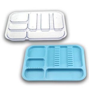 Bandeja Compartimentada para Consumibles Dentales, Bandeja de Plástico Azul para Dispositivos Médicos, para Uso Industrial - Product Image 2