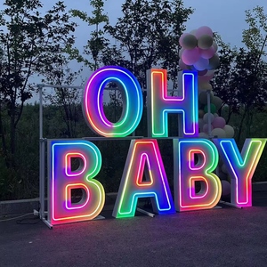 Lettres et chiffres lumineux <span class=keywords><strong>LED</strong></span> RGB néon 2ft 3ft 4ft – Grandes décorations de fête pour événements extérieurs et mariages - Product Image 4