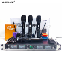 Microphone sans fil infrarouge R-0509 à fréquence adaptative, avec corps entièrement métallique et batterie rechargeable, idéal pour les conférences et le karaoké
