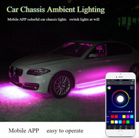 Bande LED étanche en silicone RGB 12V, lumières d'ambiance /AUDI/Tesla///VW/ Supports de montage universels pour éclairage automobile