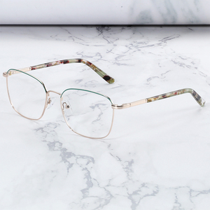 Oval estilo clásico lentes de resina metal mujer óptica marcos fabricantes en china óptica marcos de anteojos - Product Image 2