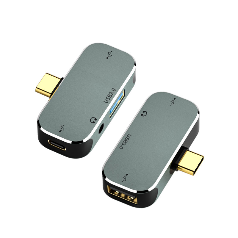 X2-USB3.0+USB2.0+TYPE-C2.0+3.5mm gris
