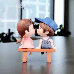 Wx Couple Figurines Resin Miniature <b>Stools</b> Valentine'S Day Decorations Compact Size For Home Decoration - Product Image 3