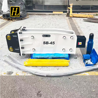 Casse-roche hydraulique SB45 pour excavatrices ZX195, ZX200, ZH200, ZX210H, type boîte, haute performance, pour démolition, compatible avec excavatrices de 7 à 14 tonnes