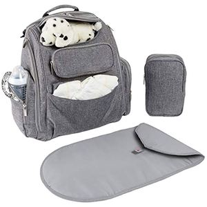 Sac à dos pour couches BSCI avec sangles pour poussette, matelas à langer et sac de rangement - Product Image 1