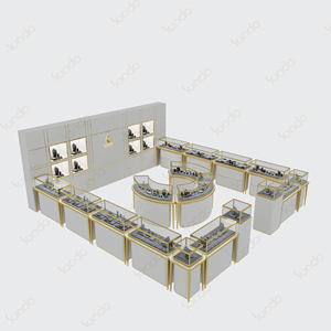 Vitrina de Joyería Ecológica de Acero Inoxidable, <span class=keywords><strong>Kiosco</strong></span> de Joyería de Lujo Personalizado para Centros Comerciales, Vitrina de Vidrio Duradera y Fácil de Limpiar - Product Image 2